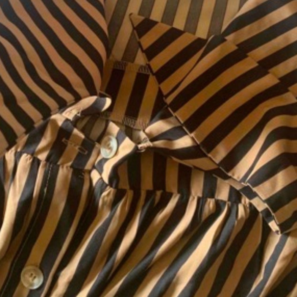 BOHO DOLLZ Striped peekaboo knot front cami dress - Picture 7 of 7